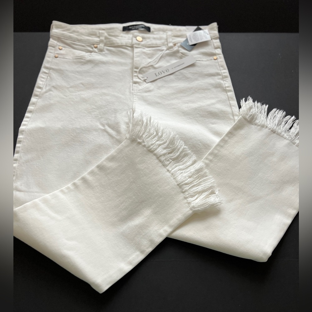 Liverpool Los Angeles Women's Jeans 14/32 White Hannah Crop Flair NWT Fr…